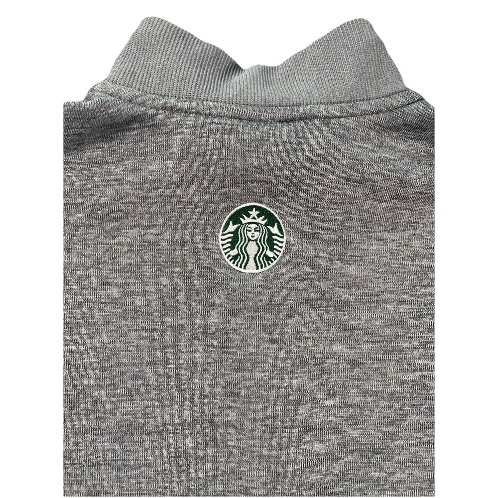 Starbucks Logo Under Armour Pullover Mens Size XL X-Large Gray 1/4 Zip
